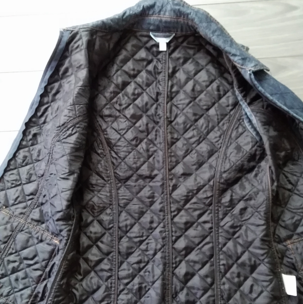 Quilted Denim Vest NWOT - Picture 3 of 8